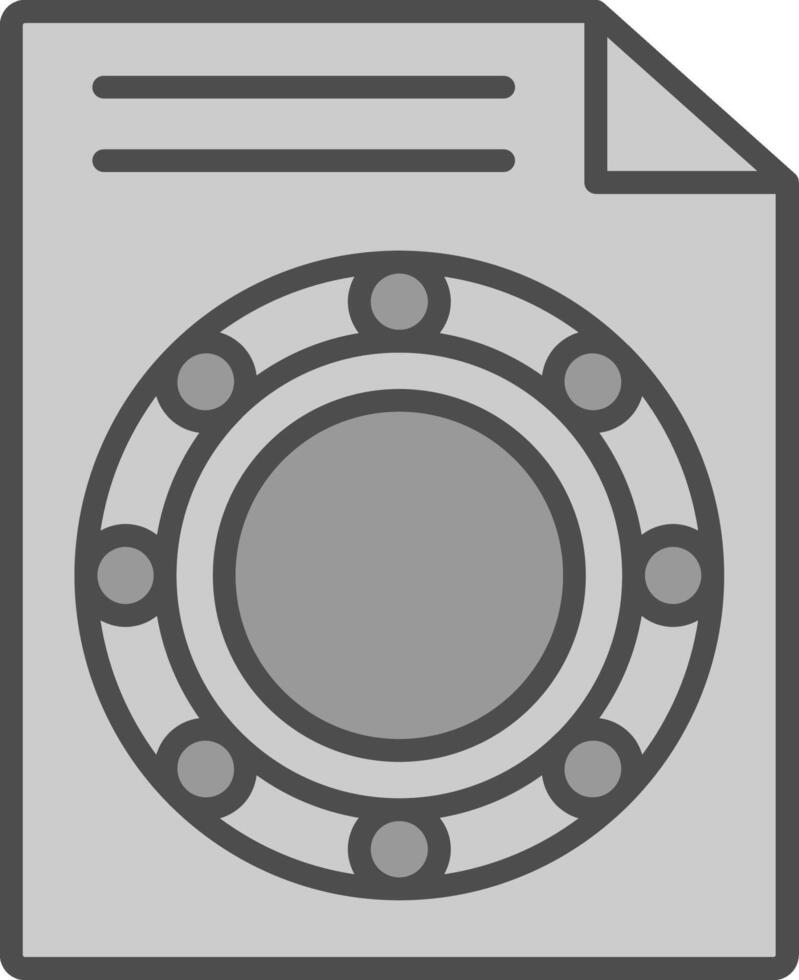 Ball Bearing Line Filled Greyscale Icon Design vector