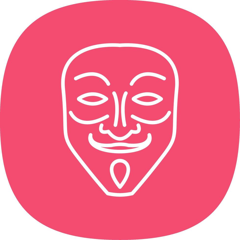 Mask Line Curve Icon Design vector