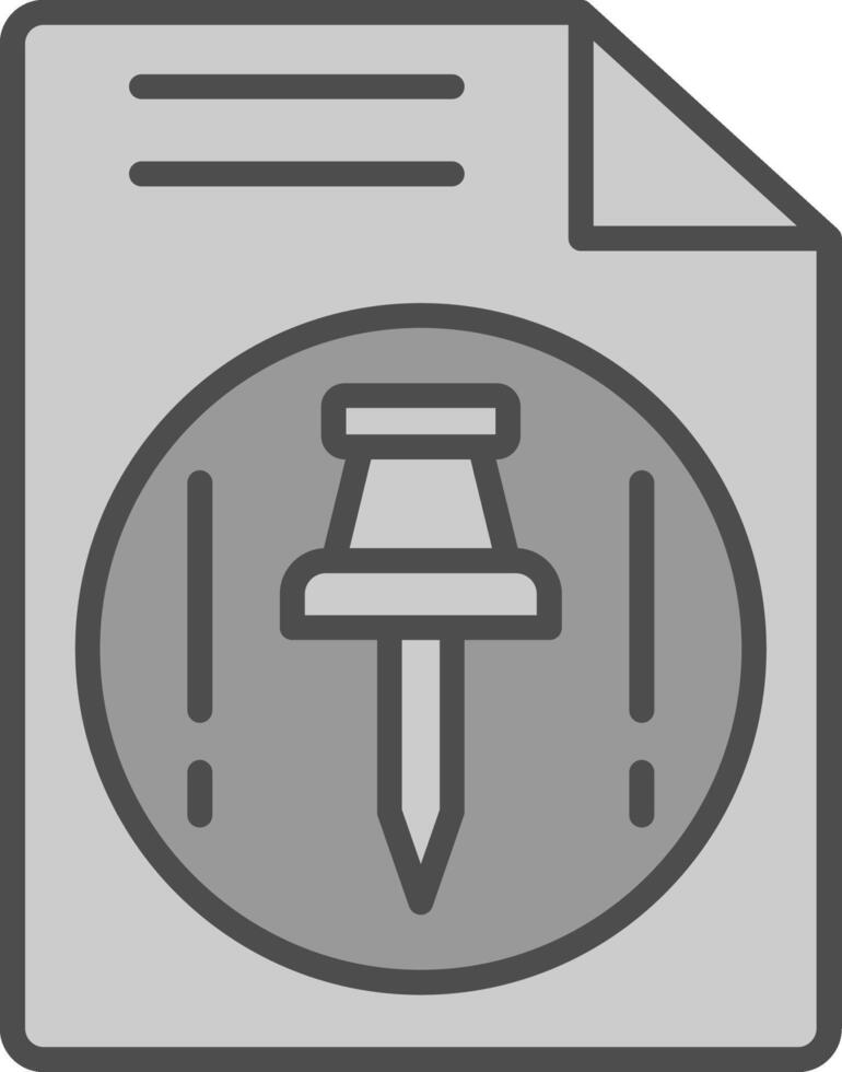 Push Line Filled Greyscale Icon Design vector