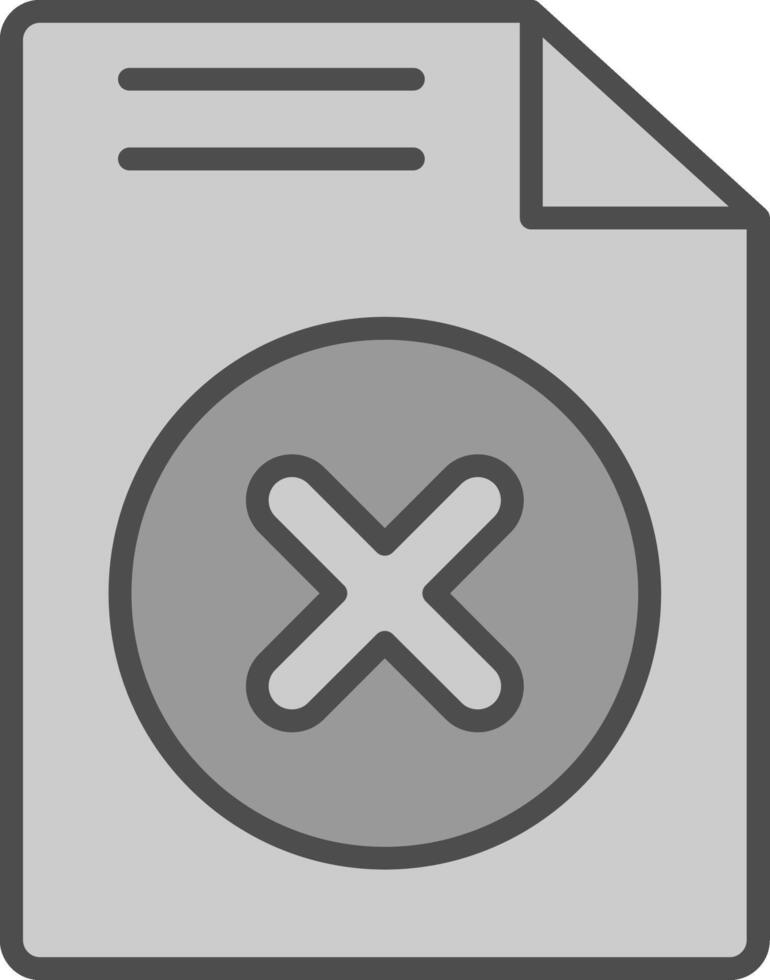 Cancel Line Filled Greyscale Icon Design vector