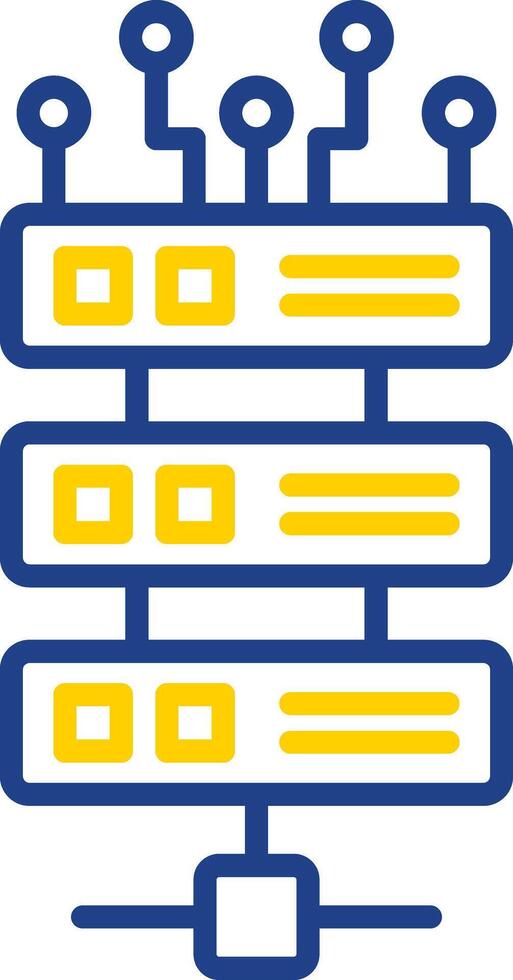 Server Line Two Colour Icon Design vector