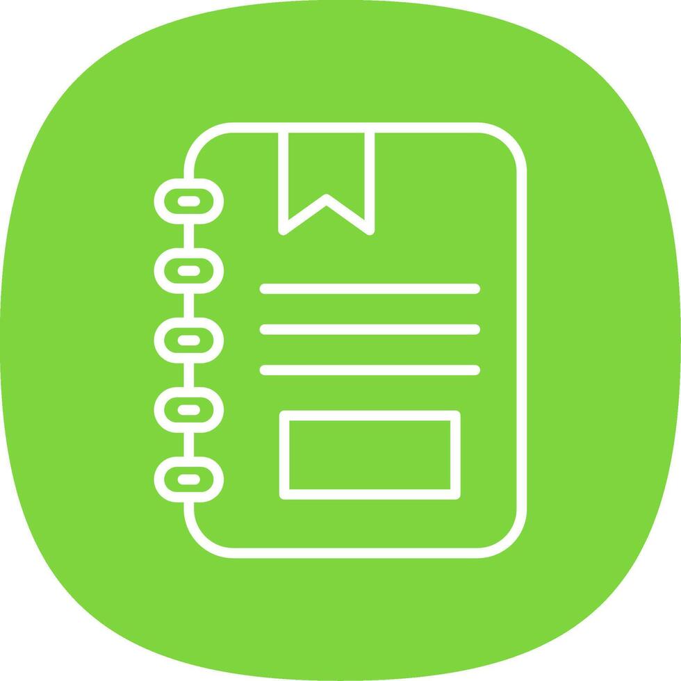 Notebook Line Curve Icon Design vector