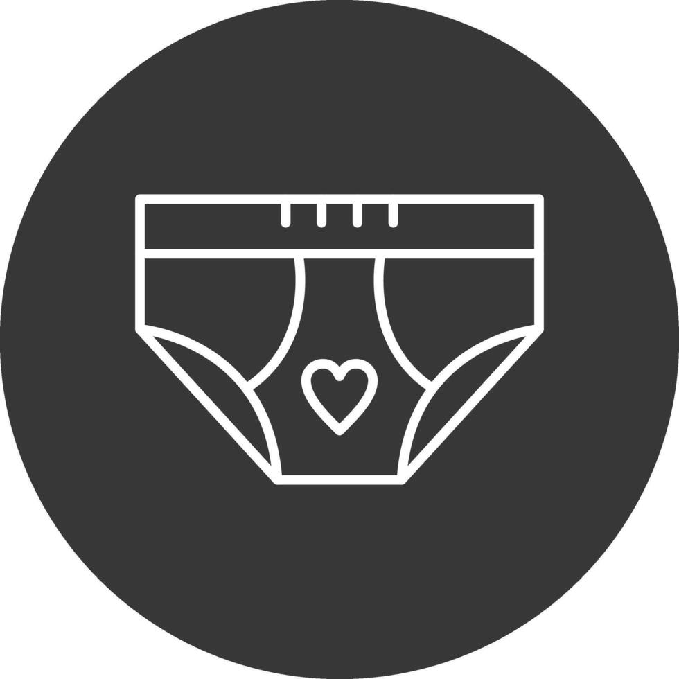 Underwear Line Inverted Icon Design vector