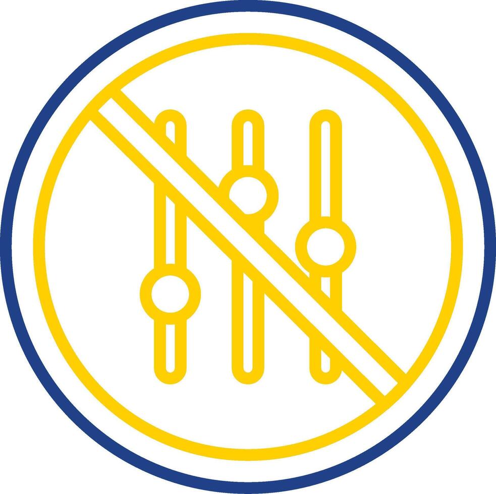 Mute Line Two Colour Icon Design vector