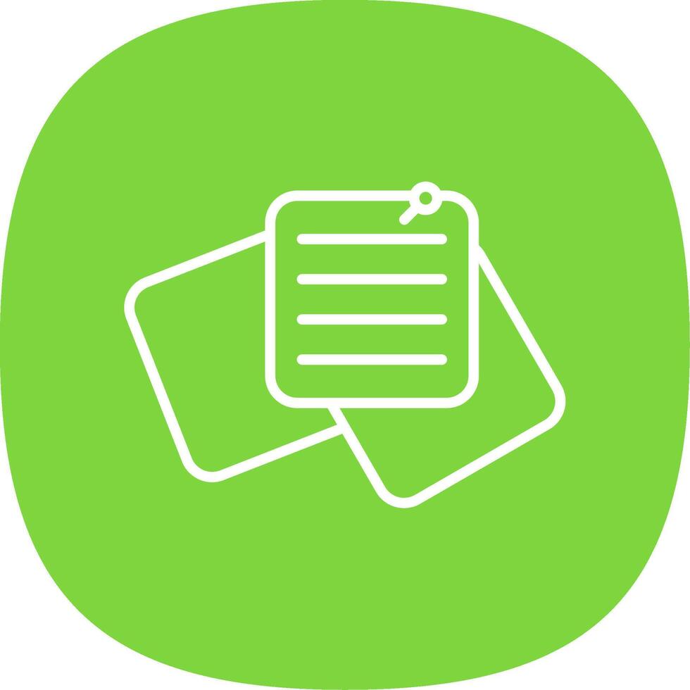 Sticky Notes Line Curve Icon Design vector