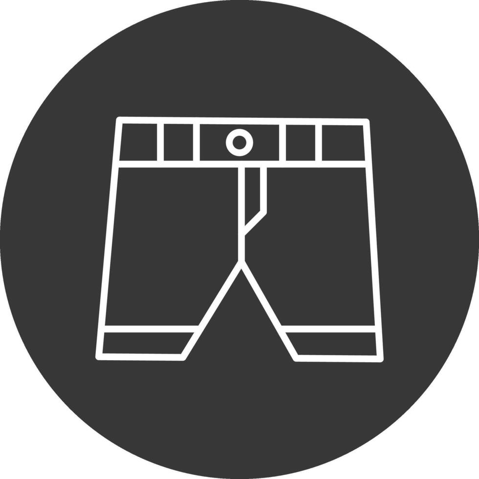 Boxer línea invertido icono diseño vector