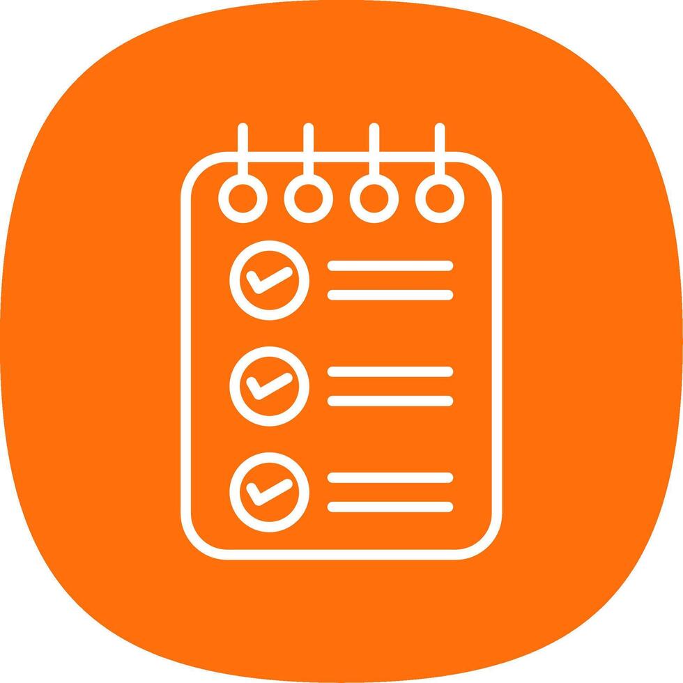 Check List Line Curve Icon Design vector