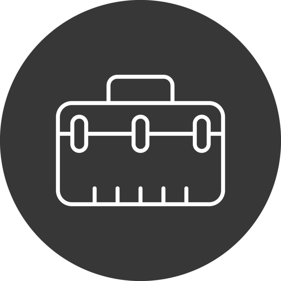 Suitcase Line Inverted Icon Design vector