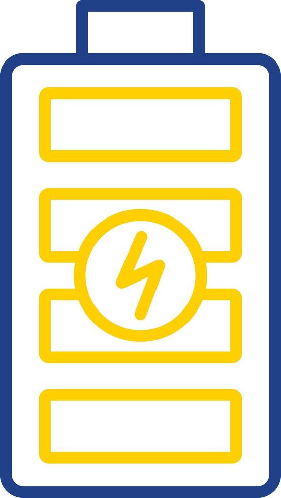 Battery Line Two Colour Icon Design vector