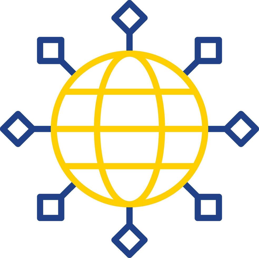 Internet Line Two Colour Icon Design vector