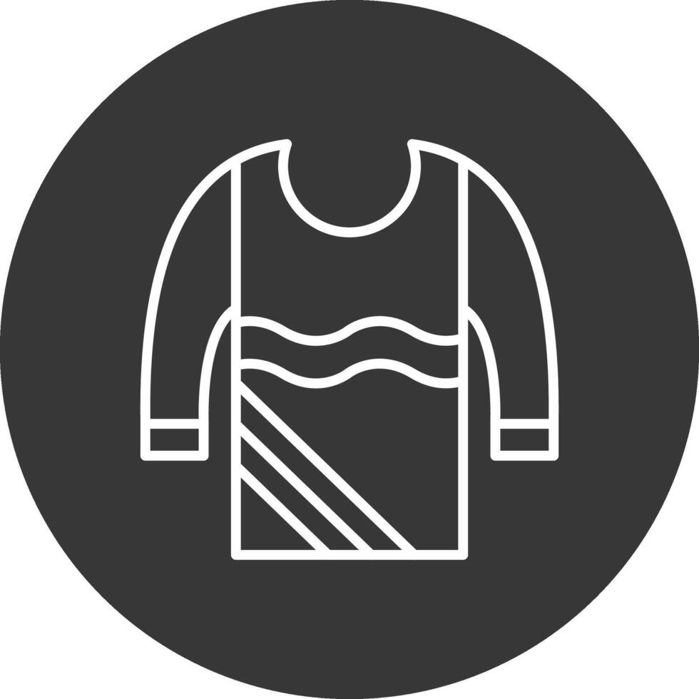 Sweater Line Inverted Icon Design vector