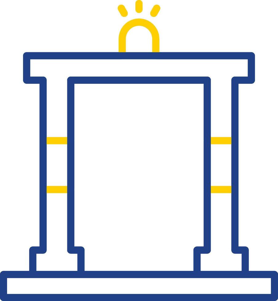 Metal Detector Line Two Colour Icon Design vector