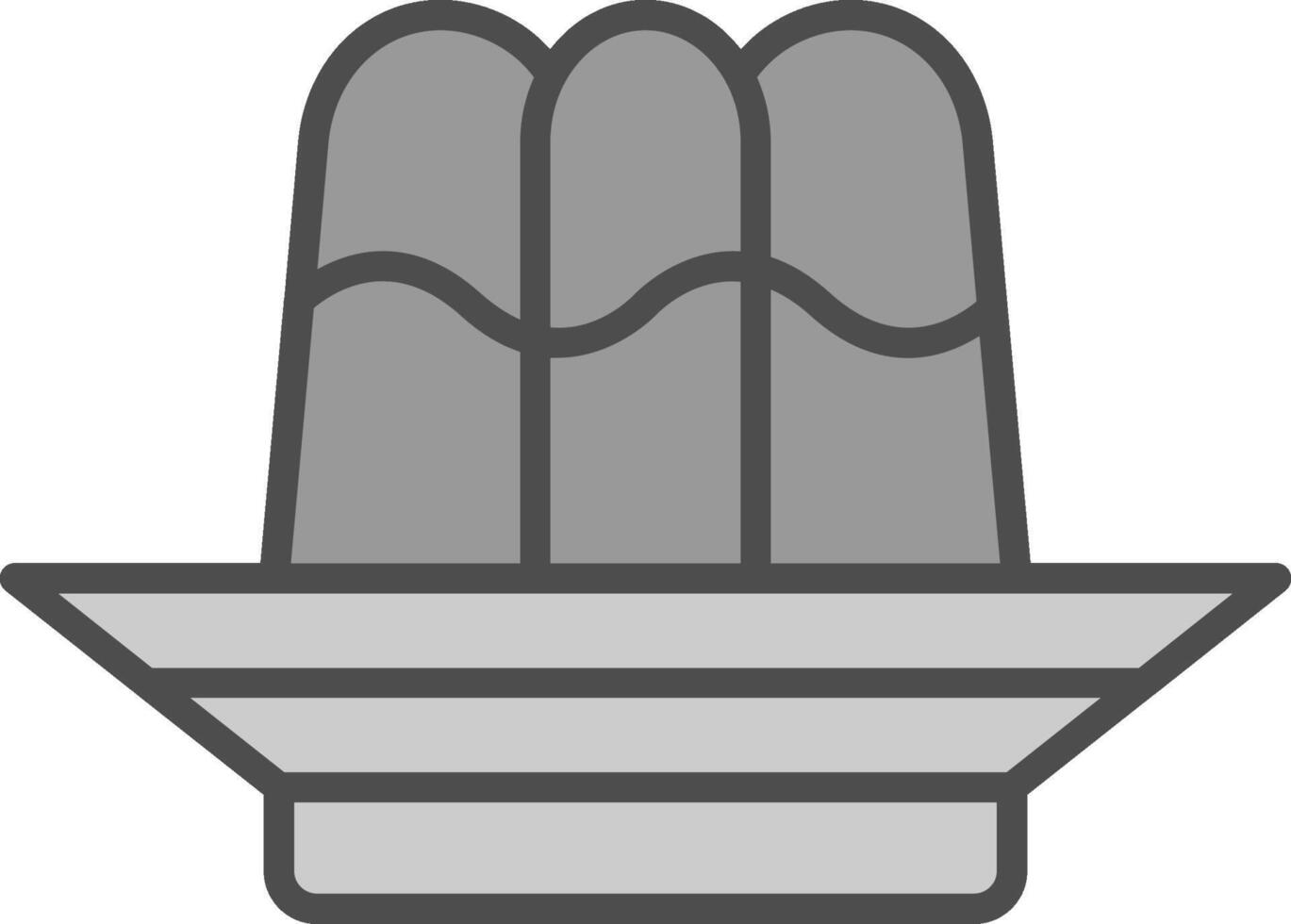 Jelly Line Filled Greyscale Icon Design vector