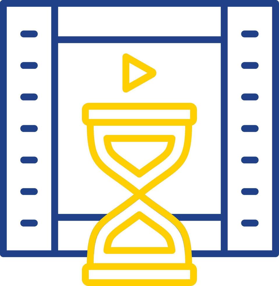 Duration Line Two Colour Icon Design vector