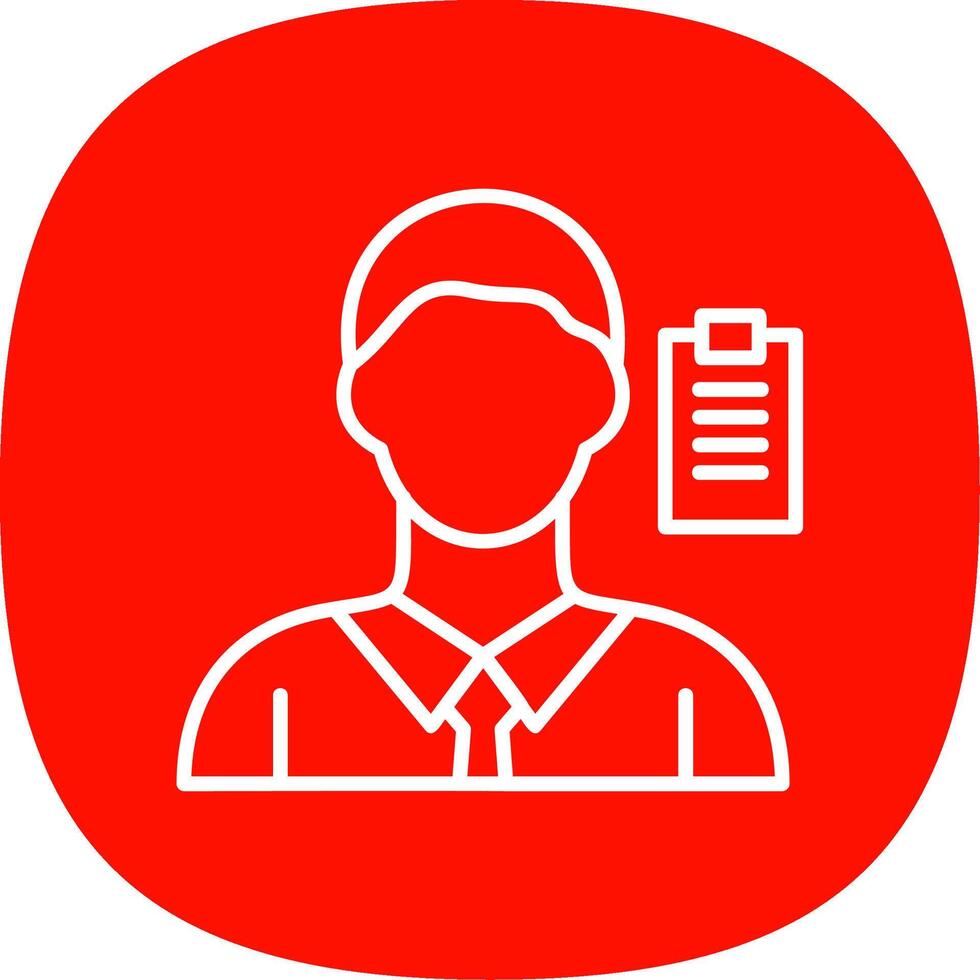 Manager Line Curve Icon Design vector