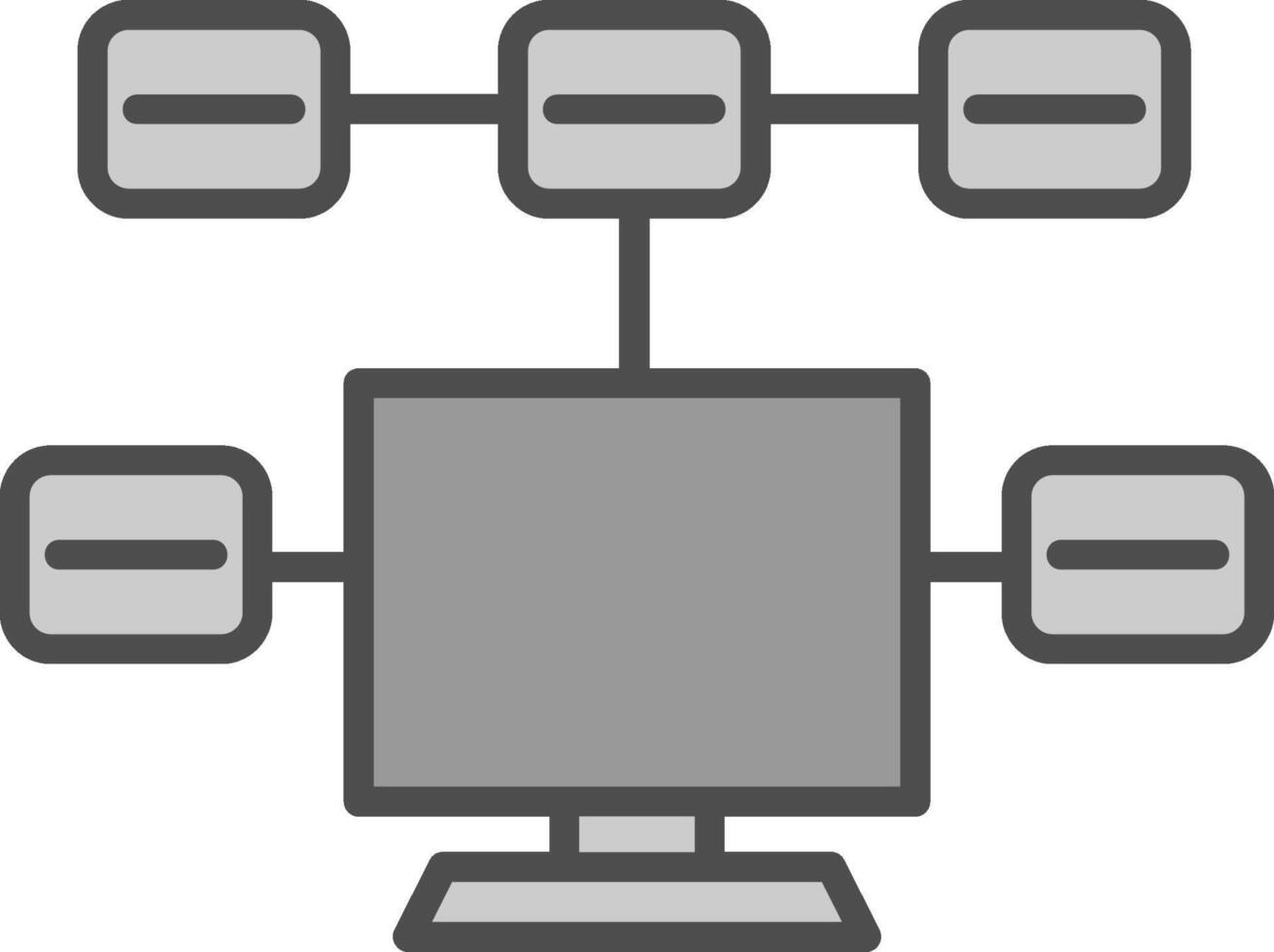 Tasks Line Filled Greyscale Icon Design vector