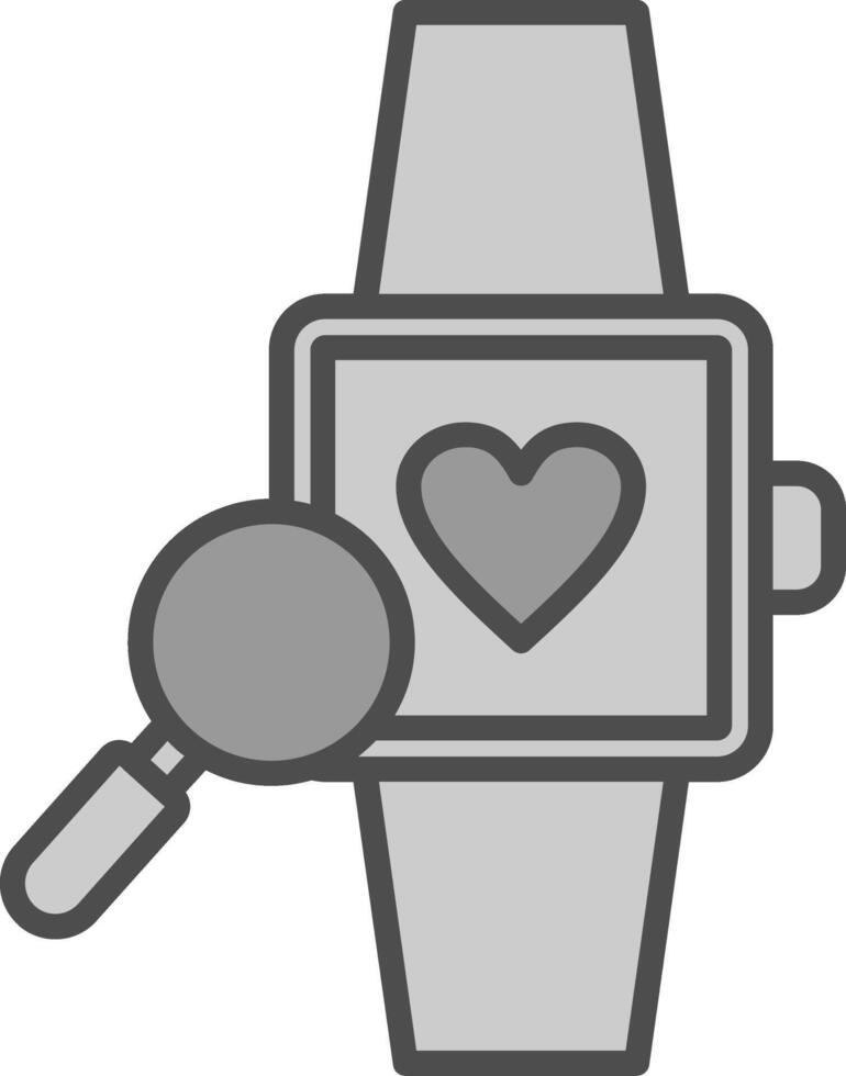 Wristwatch Line Filled Greyscale Icon Design vector