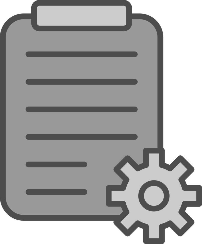 Clipboard Line Filled Greyscale Icon Design vector