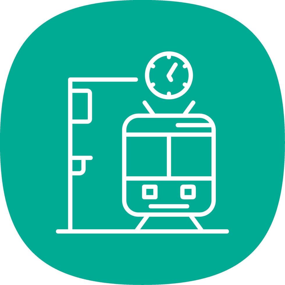 Metro Station Line Curve Icon Design vector