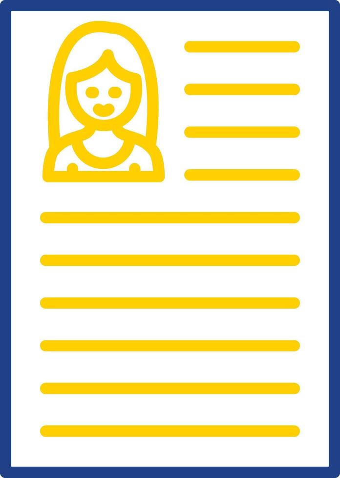 CV Line Two Colour Icon Design vector