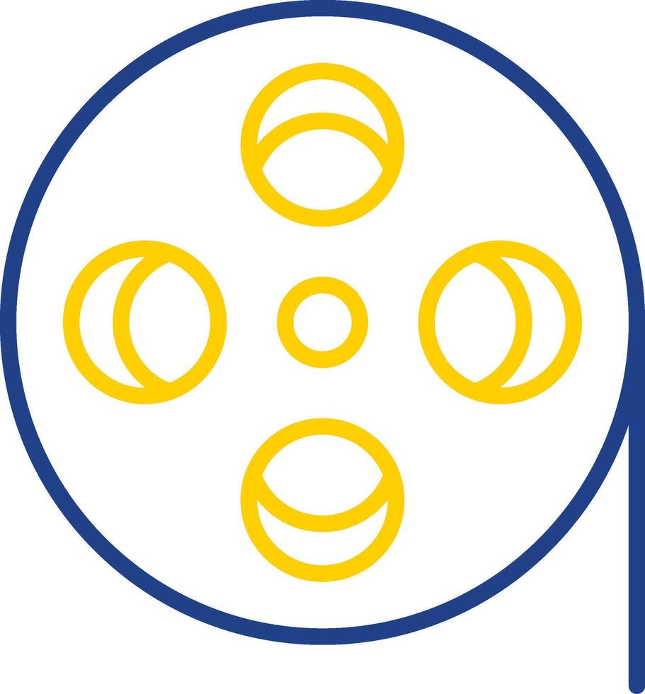 Film Reel Line Two Colour Icon Design vector