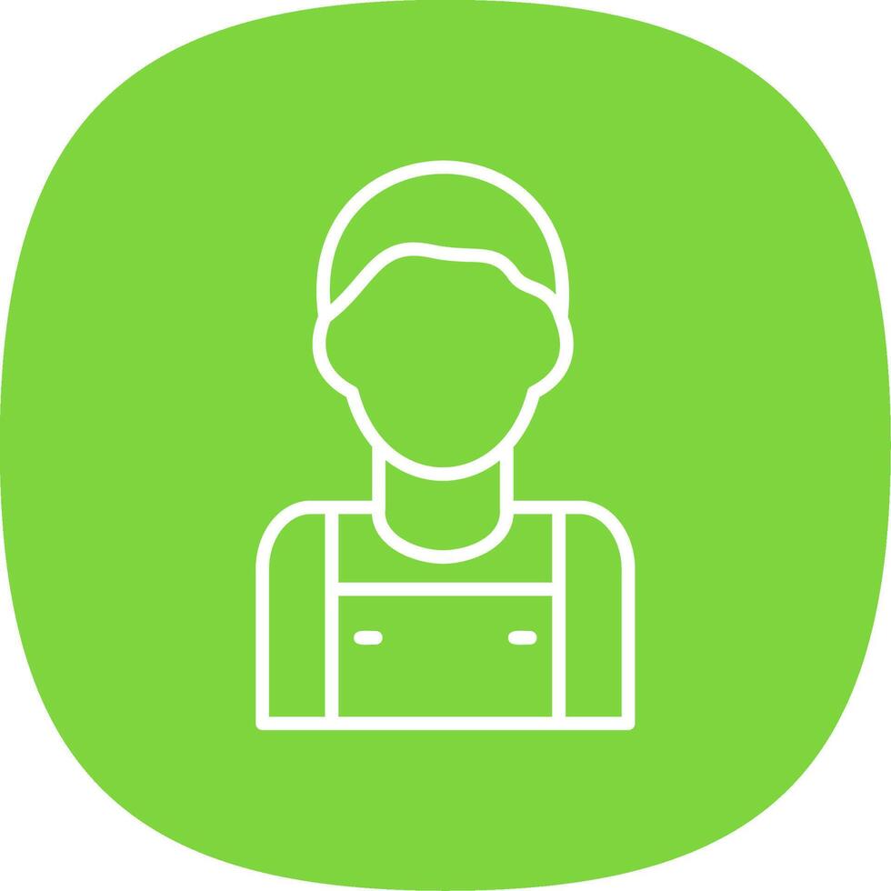 Loader Man Line Curve Icon Design vector