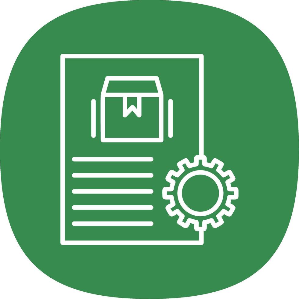 Order Processing Line Curve Icon Design vector
