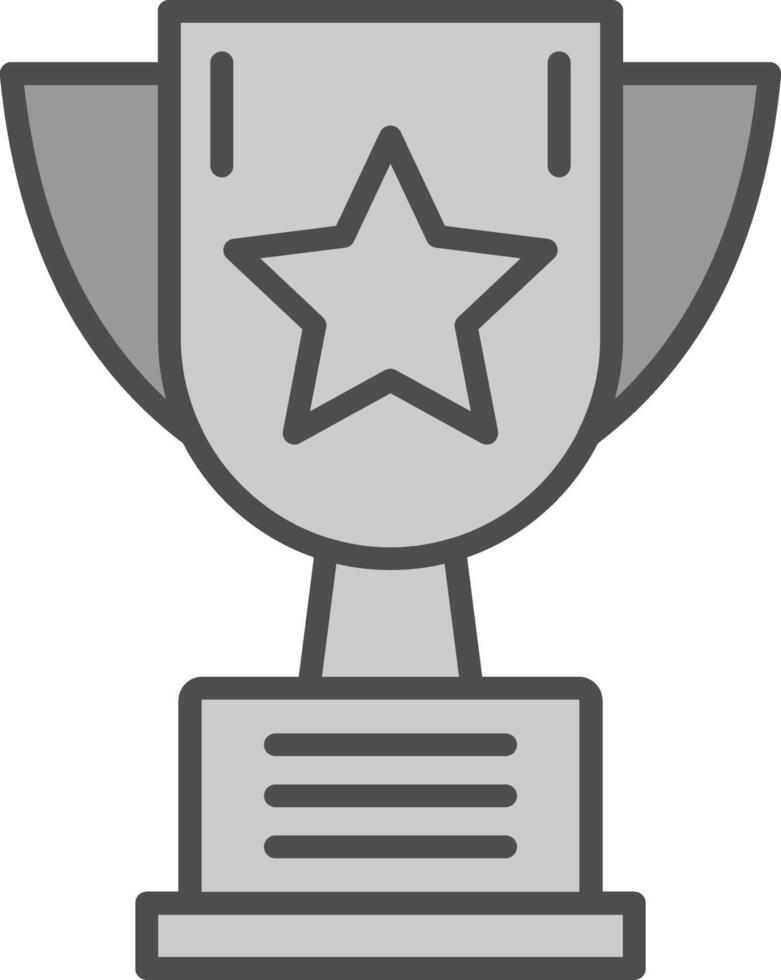 Trophy Line Filled Greyscale Icon Design vector