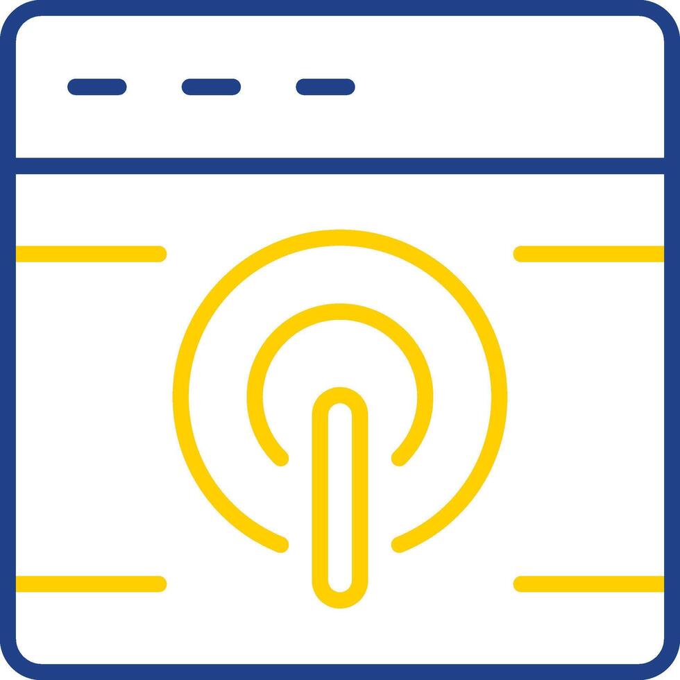 Browser Line Two Colour Icon Design vector