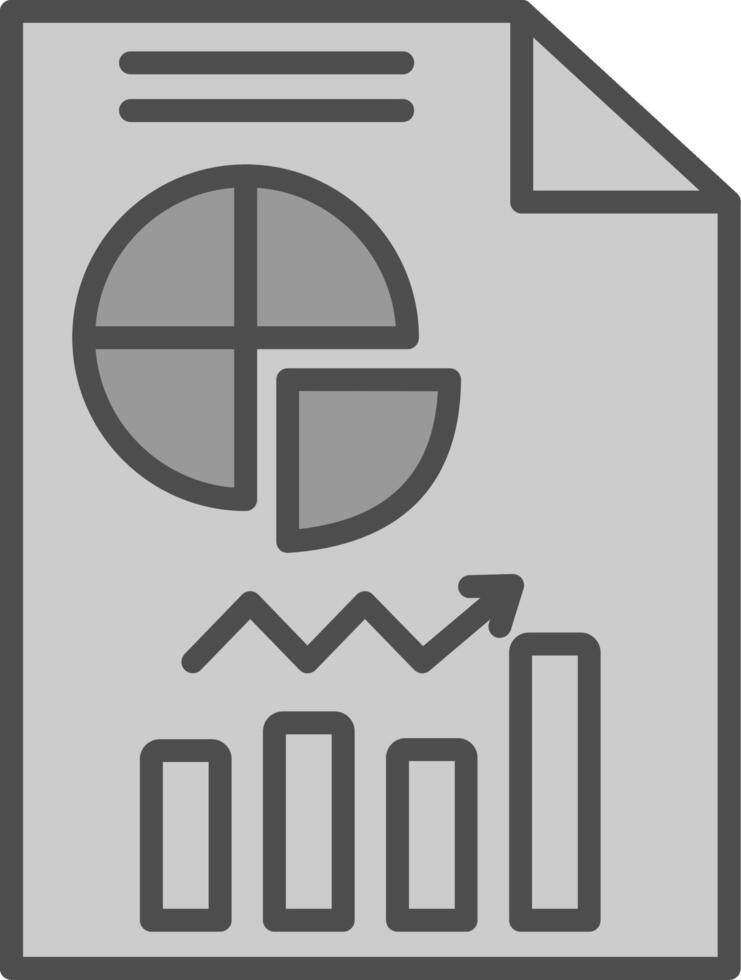 Analytics Line Filled Greyscale Icon Design vector
