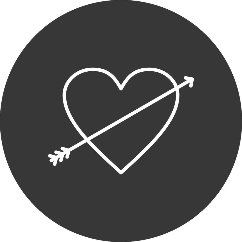 Heart Line Inverted Icon Design vector