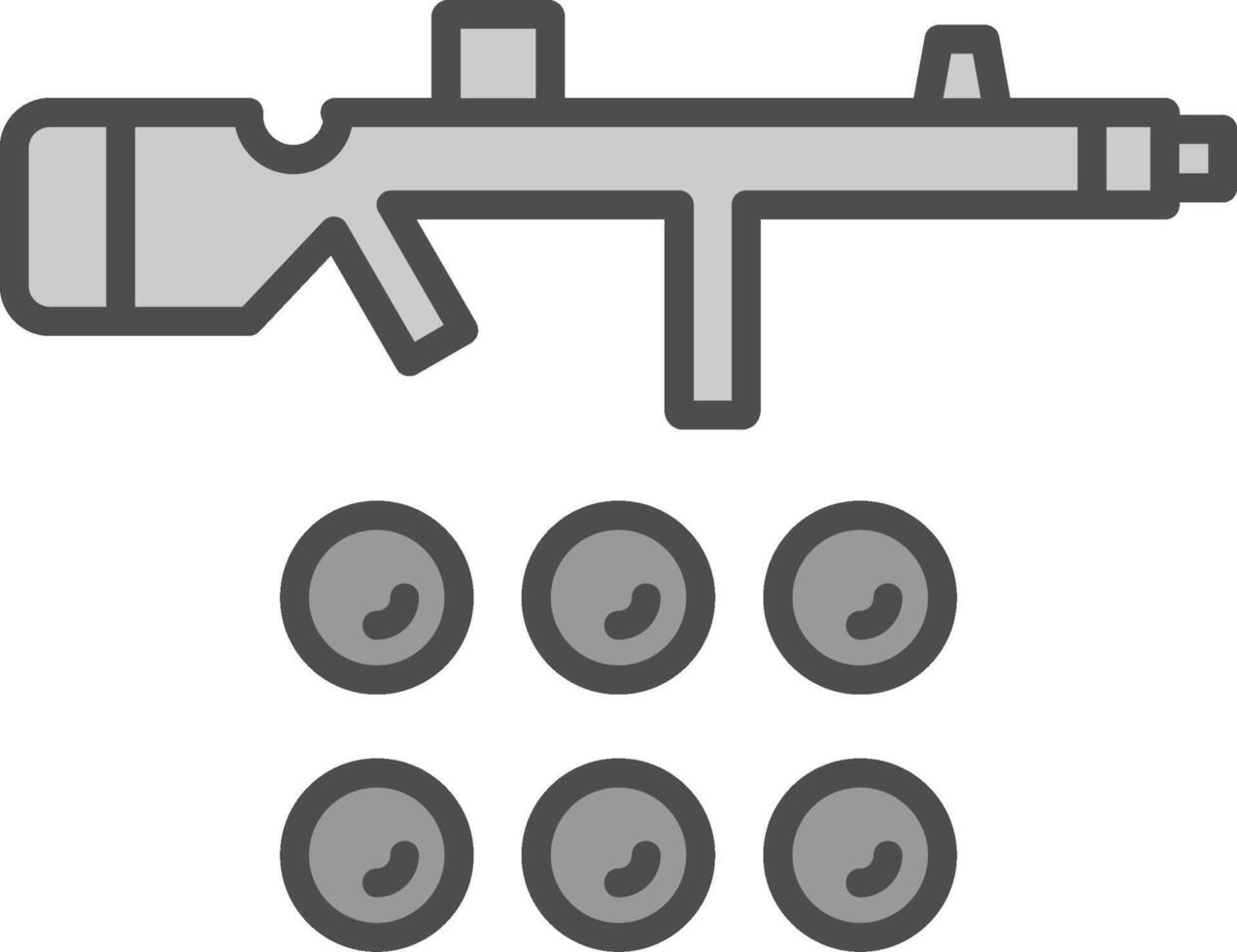 Paintball Line Filled Greyscale Icon Design vector