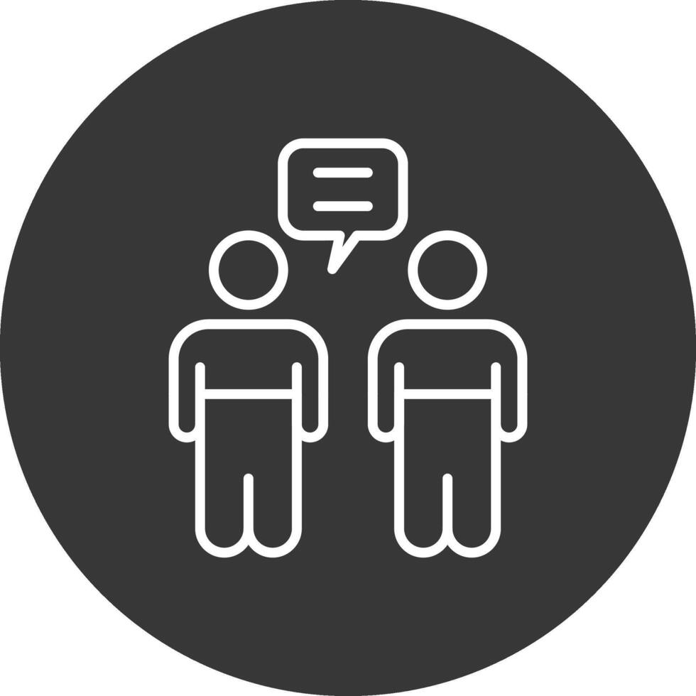 Relationship Line Inverted Icon Design vector