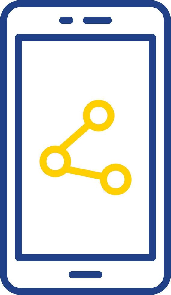 Mobile Phone Line Two Colour Icon Design vector