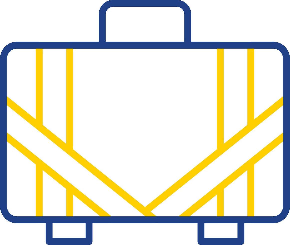 Suitcase Line Two Colour Icon Design vector