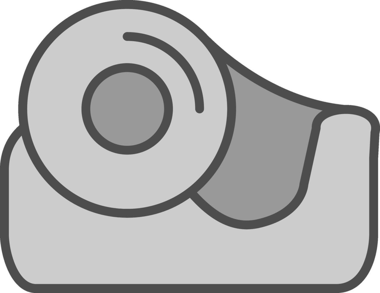 Tape Line Filled Greyscale Icon Design vector