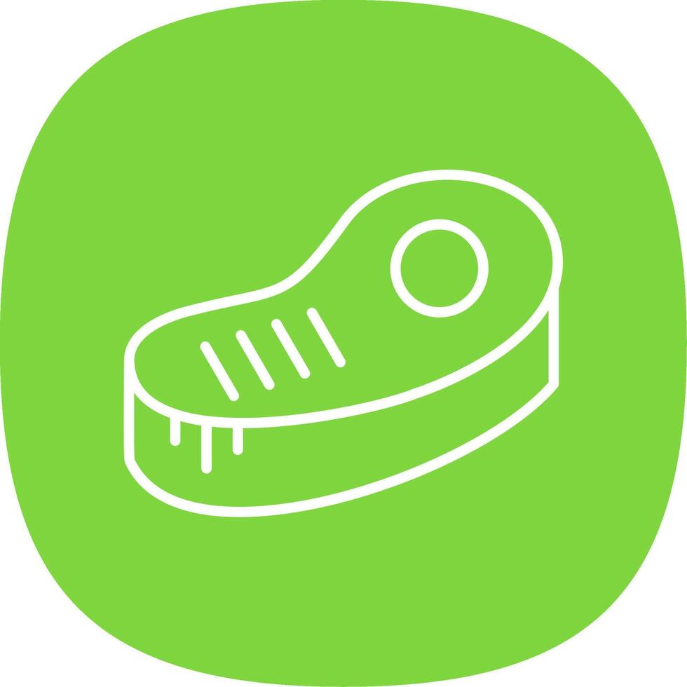 Steak Line Curve Icon Design vector