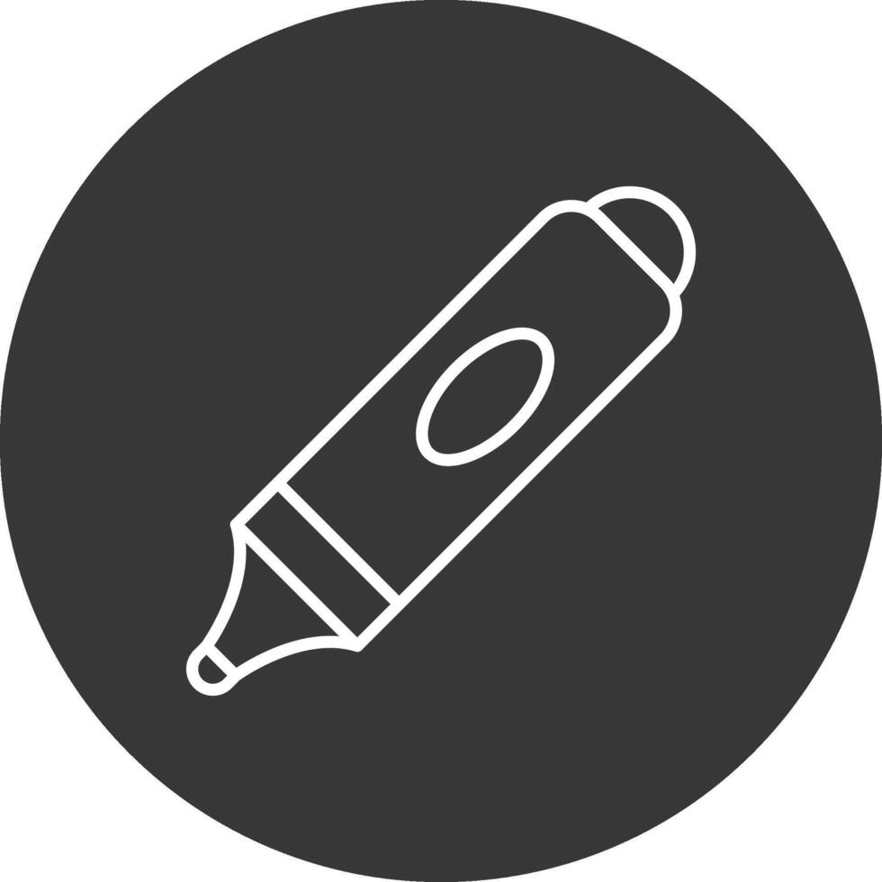 Marker Line Inverted Icon Design vector