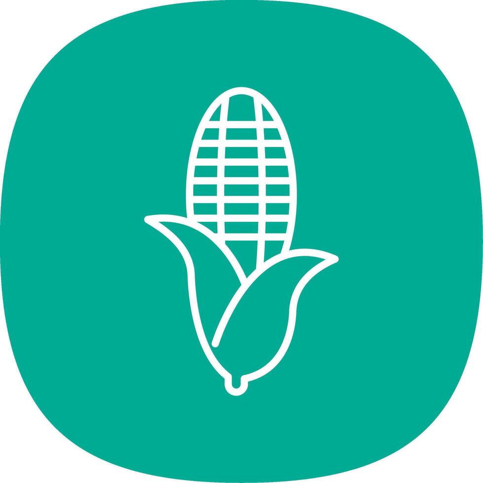 Corn Line Curve Icon Design vector