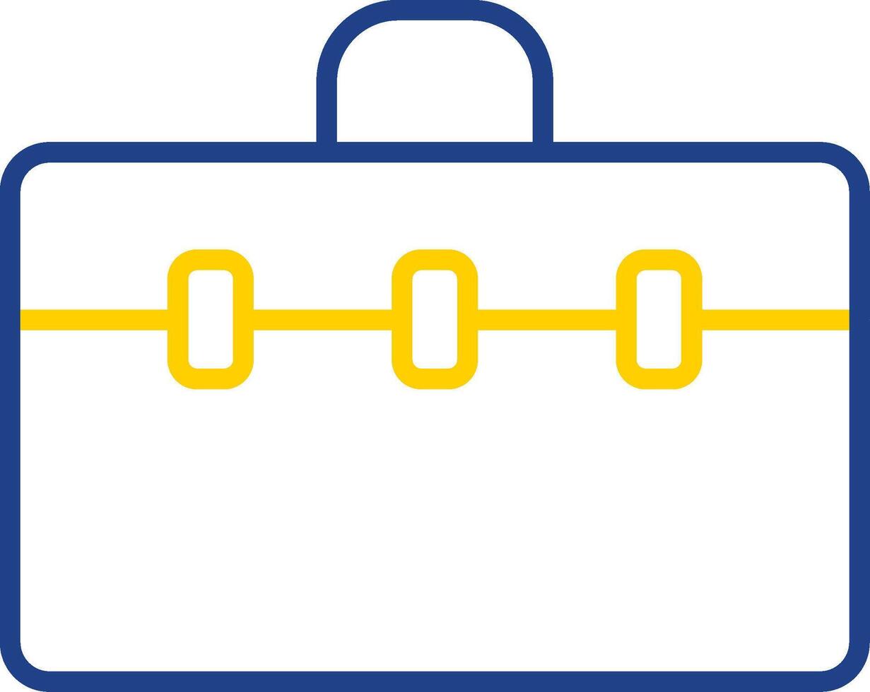 Suitcase Line Two Colour Icon Design vector