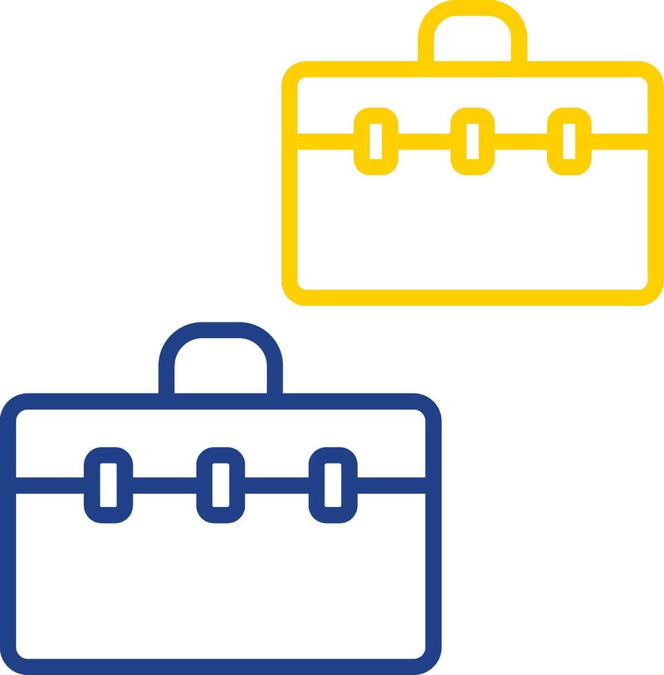 Suitcases Line Two Colour Icon Design vector