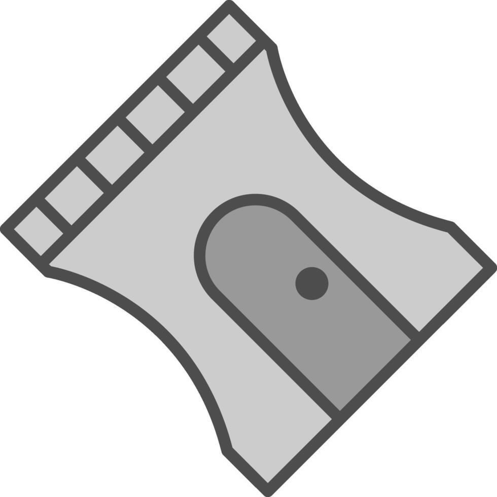 Sharpener Line Filled Greyscale Icon Design vector