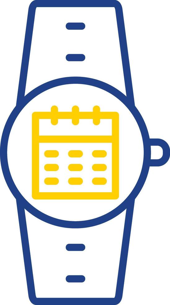 Calendar Line Two Colour Icon Design vector