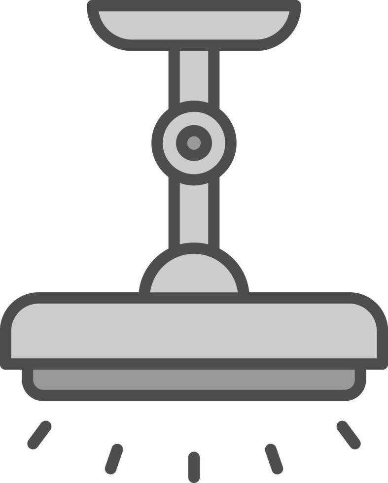 Lamp Line Filled Greyscale Icon Design vector