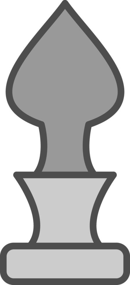 Curtain Top Line Filled Greyscale Icon Design vector