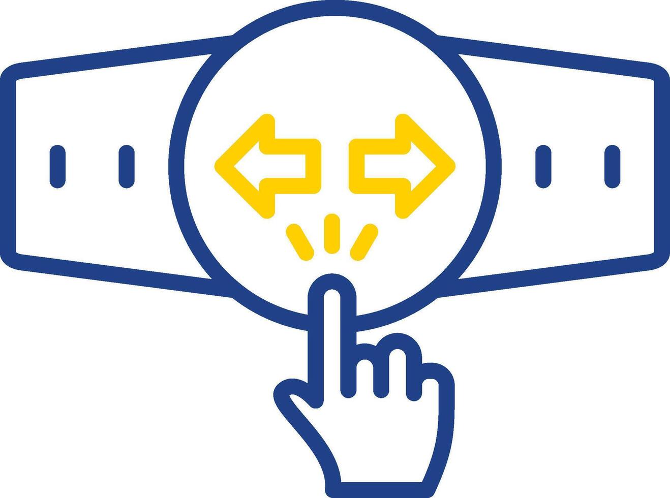 Touchscreen Line Two Colour Icon Design vector