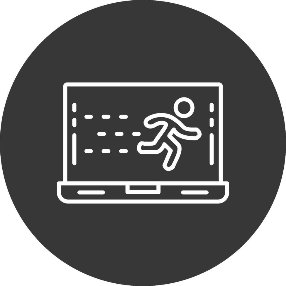 Sprint Line Inverted Icon Design vector