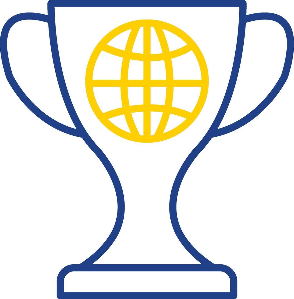 World Line Two Colour Icon Design vector