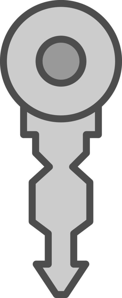 llave línea lleno escala de grises icono diseño vector