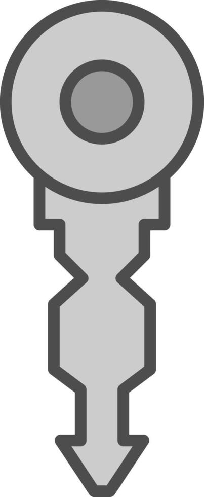 Key Line Filled Greyscale Icon Design vector